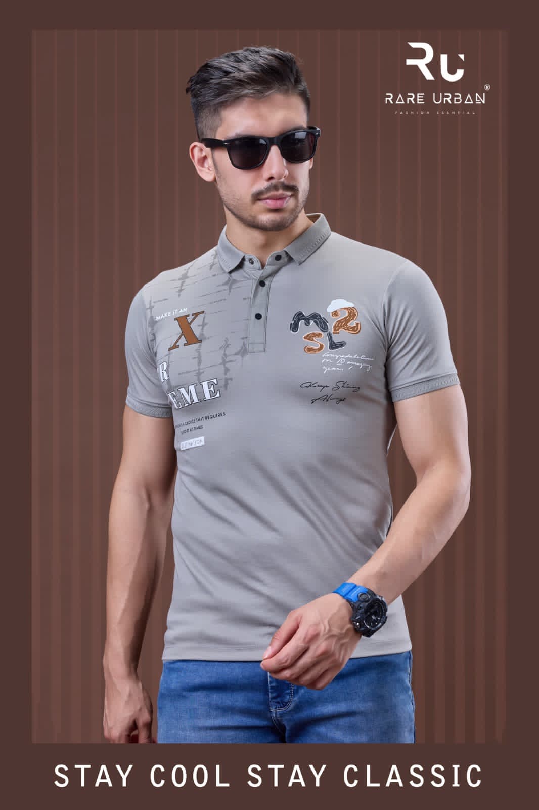 Collar 5918 Rare Urban Tencil Lycra Mens Tshirts Exporter