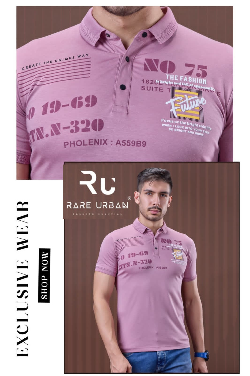 Collar 5918 Rare Urban Tencil Lycra Mens Tshirts Exporter