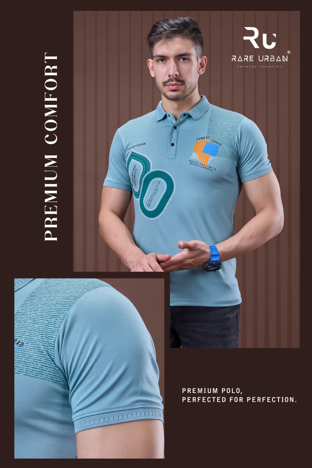Collar 5918 Rare Urban Tencil Lycra Mens Tshirts Exporter
