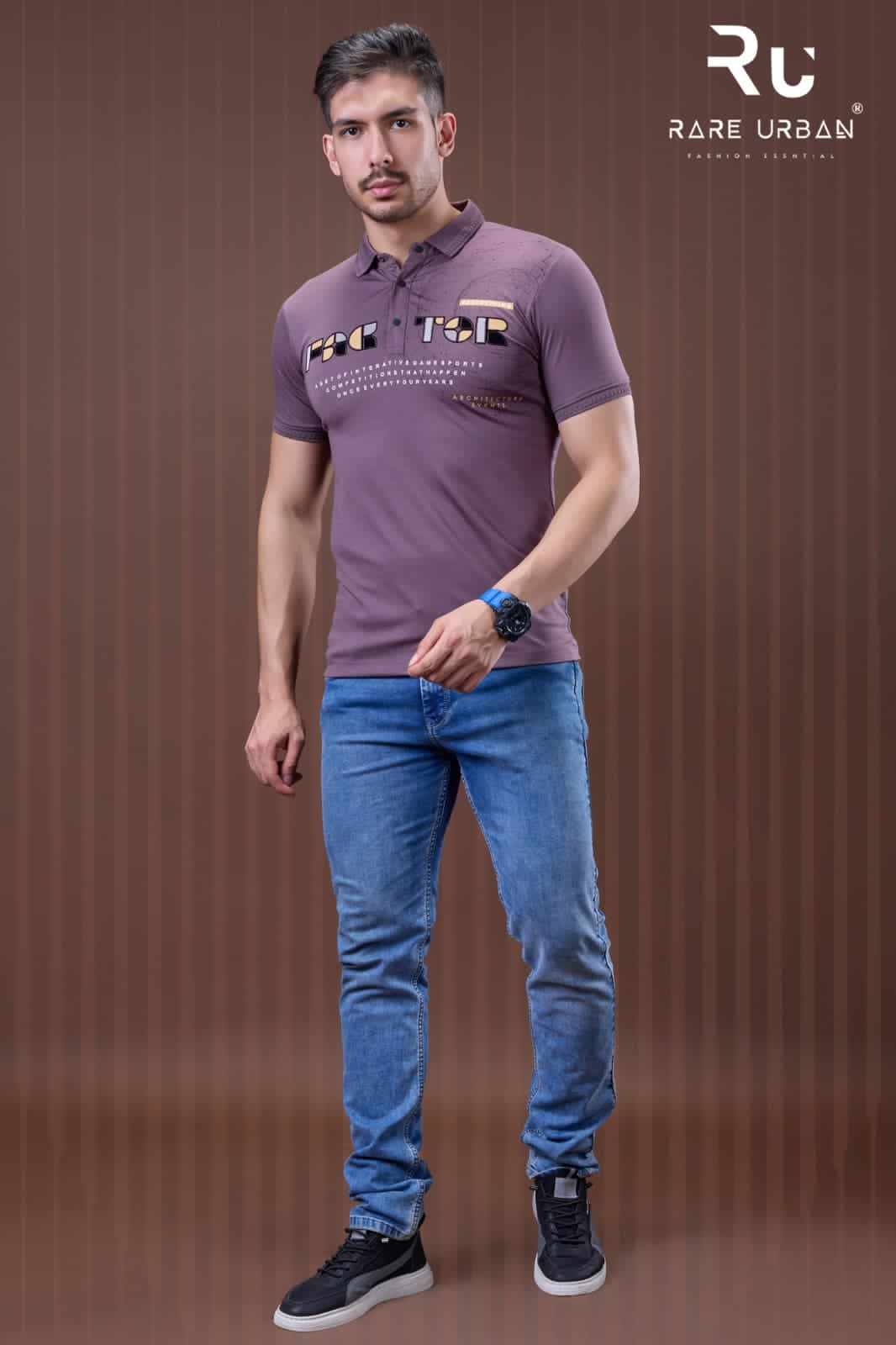 Collar 5918 Rare Urban Tencil Lycra Mens Tshirts Exporter