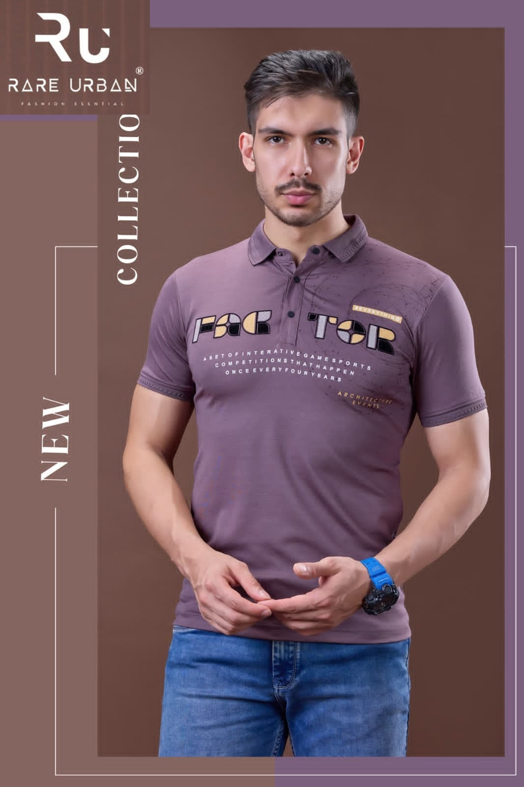 Collar 5918 Rare Urban Tencil Lycra Mens Tshirts Exporter