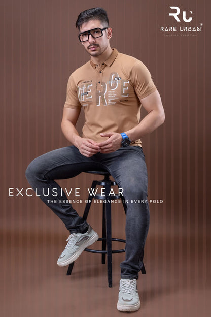 Collar 5918 Rare Urban Tencil Lycra Mens Tshirts Exporter