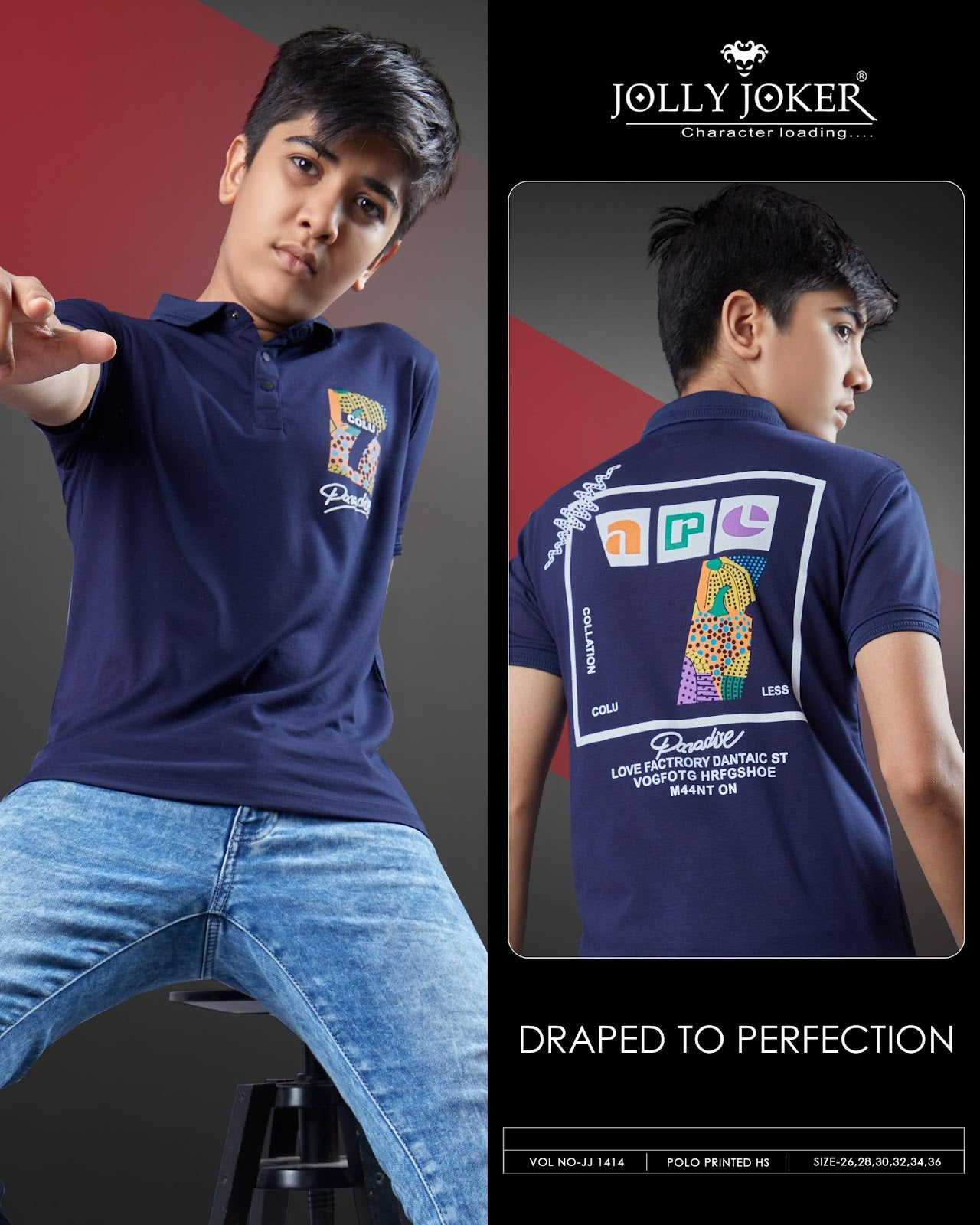 Collar Jj 1414 Jolly Joker Tencil Boys Tshirt Wholesaler