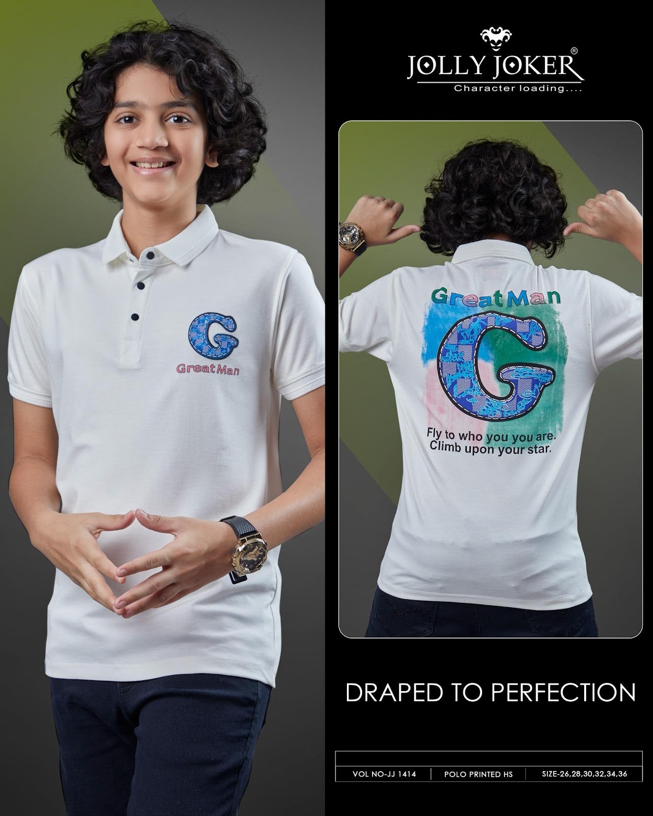 Collar Jj 1414 Jolly Joker Tencil Boys Tshirt Wholesaler