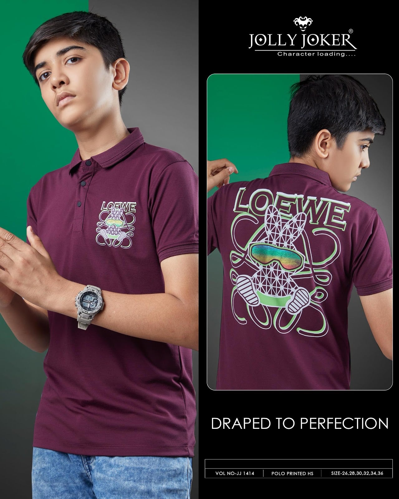 Collar Jj 1414 Jolly Joker Tencil Boys Tshirt Wholesaler