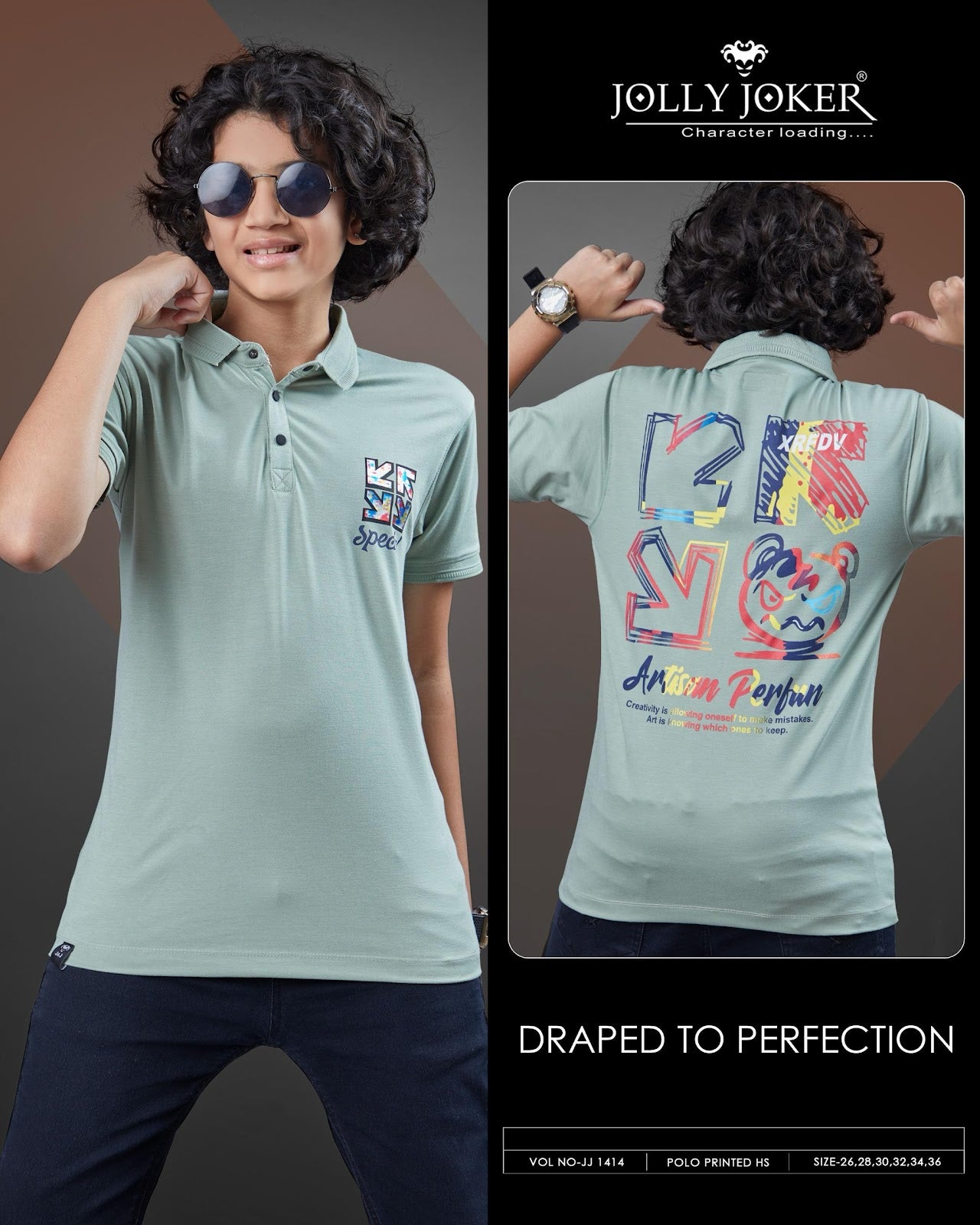 Collar Jj 1414 Jolly Joker Tencil Boys Tshirt Wholesaler