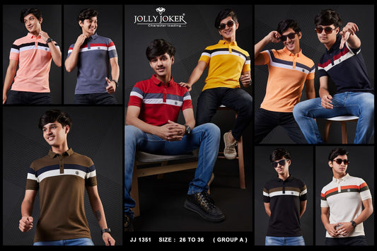 Collar Neck Jj 1351 Jolly Joker Cotton Boys Tshirt Wholesaler India