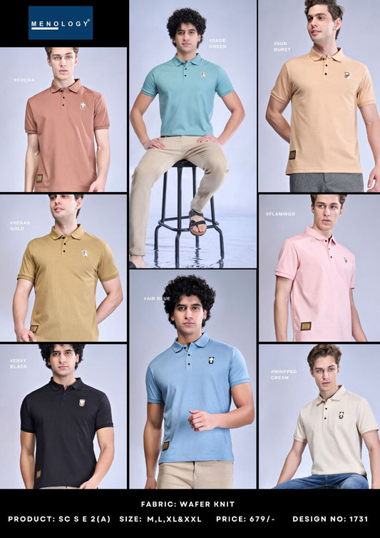 Collar Neck Sc S E 2(A) Menology Waffle Knit Mens Tshirts Wholesale Rate