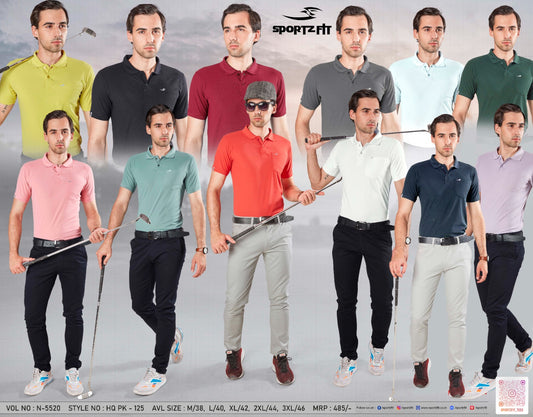Collar Neck Vol 5520 Sportz Fit Pk Mens Tshirts Wholesale Rate