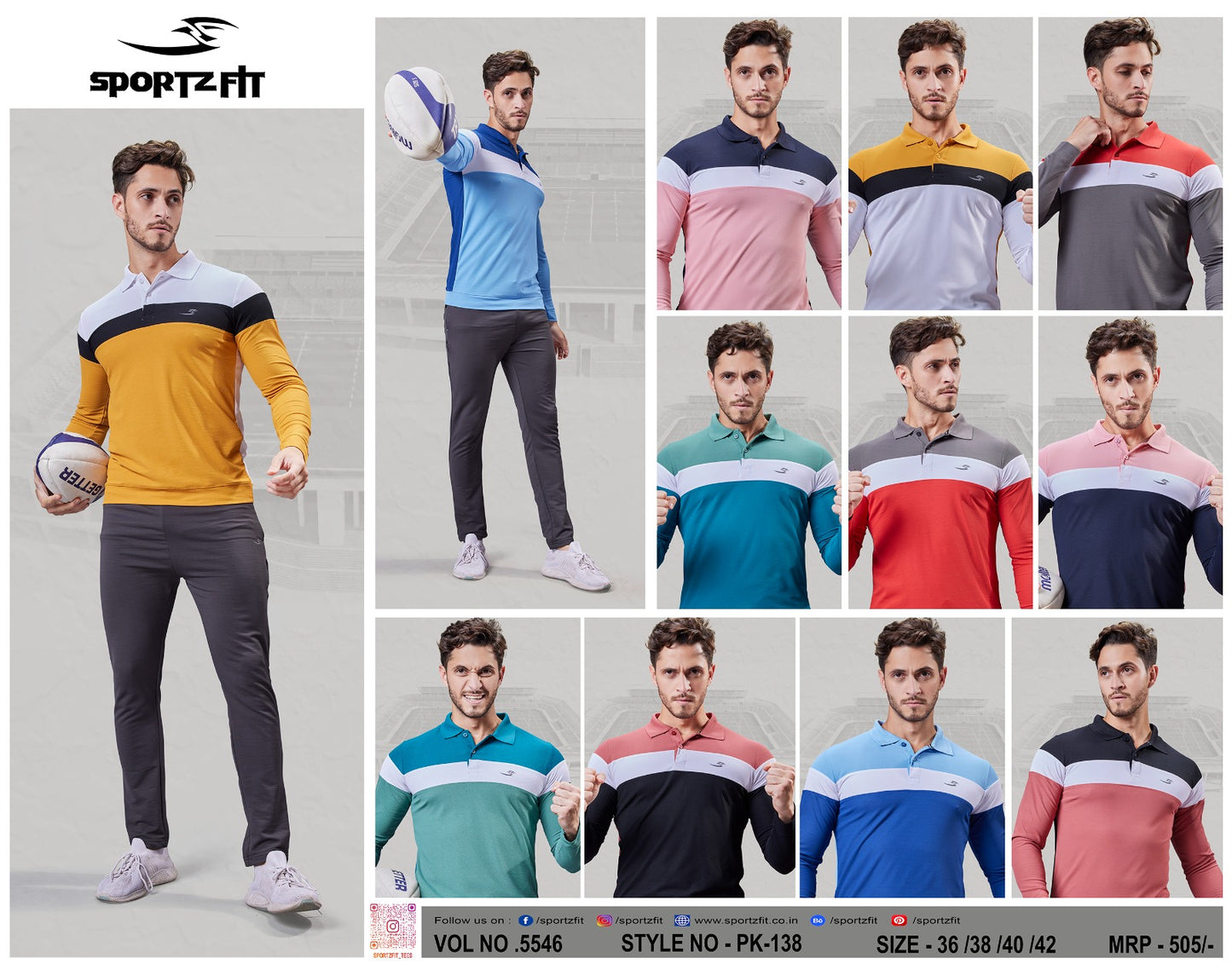 Collar Neck Vol 5546 Sportz Fit Mens Tshirts Wholesaler Ahmedabad