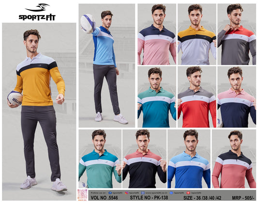 Collar Neck Vol 5546 Sportz Fit Mens Tshirts Wholesaler Ahmedabad