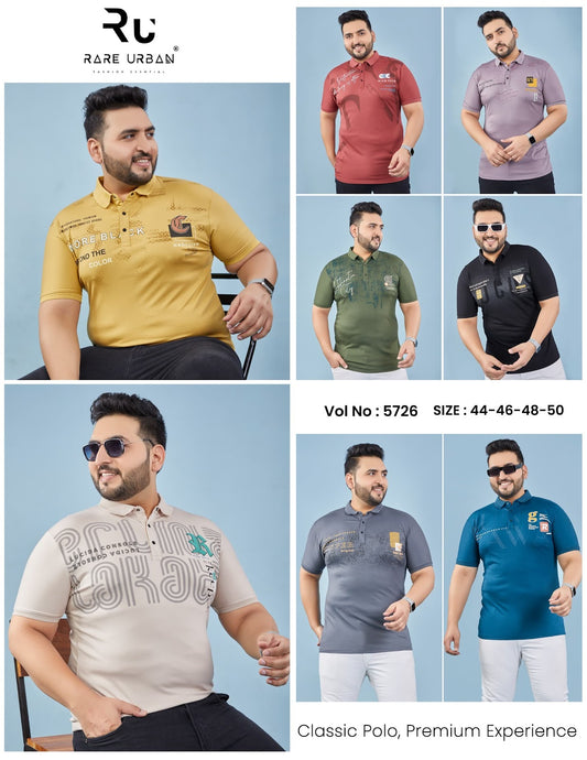 Collar Neck Vol 5726 Plus Size Rare Urban Tencil Lycra Mens Tshirts Exporter India