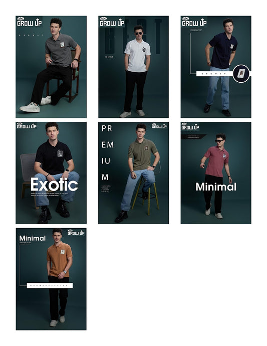 Collar R 1107 Growup Cotton Mens Tshirts Manufacturer India