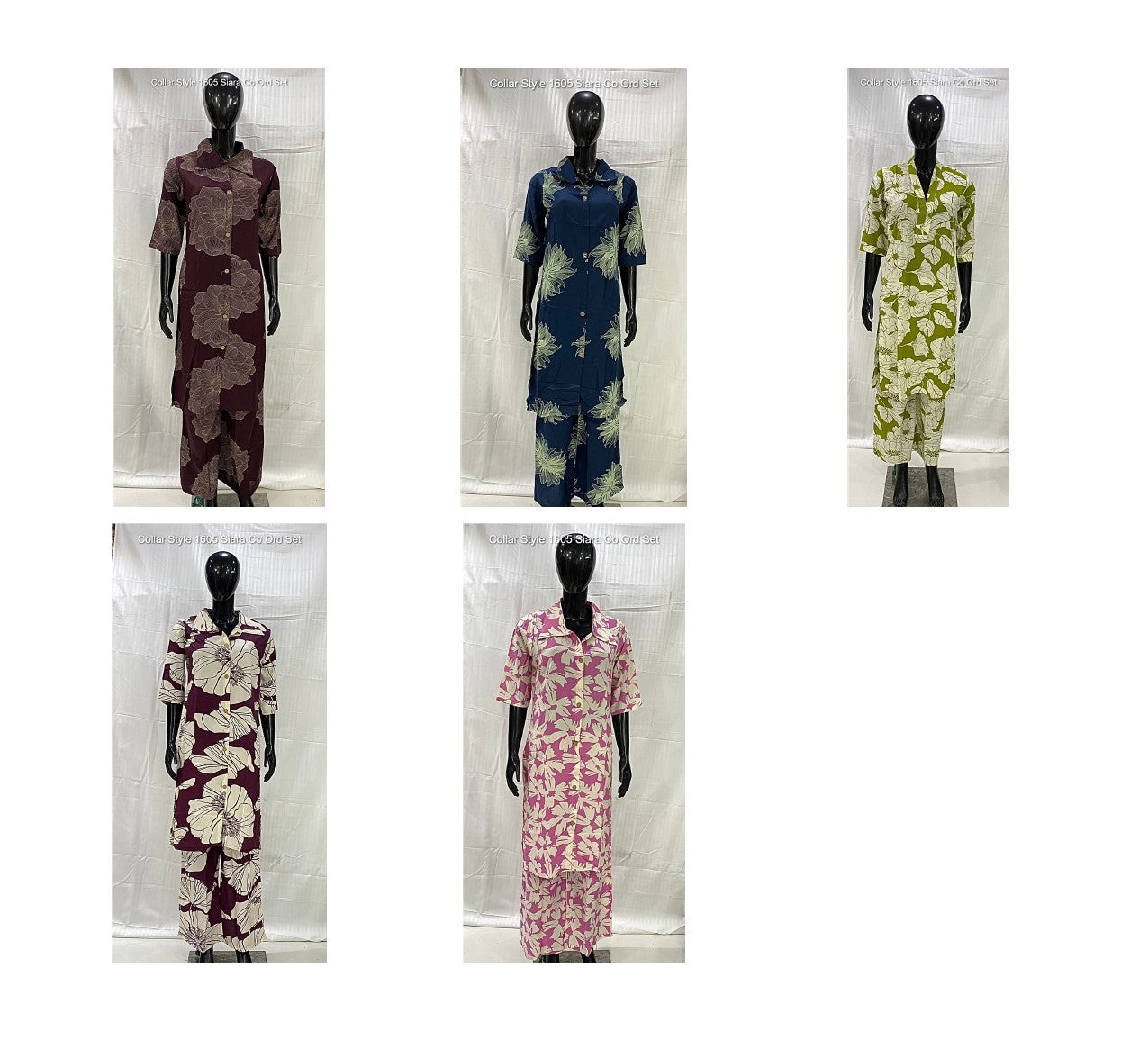 Collar Style 1605 Siara Rayon Cotton Co Ord Set Manufacturer India