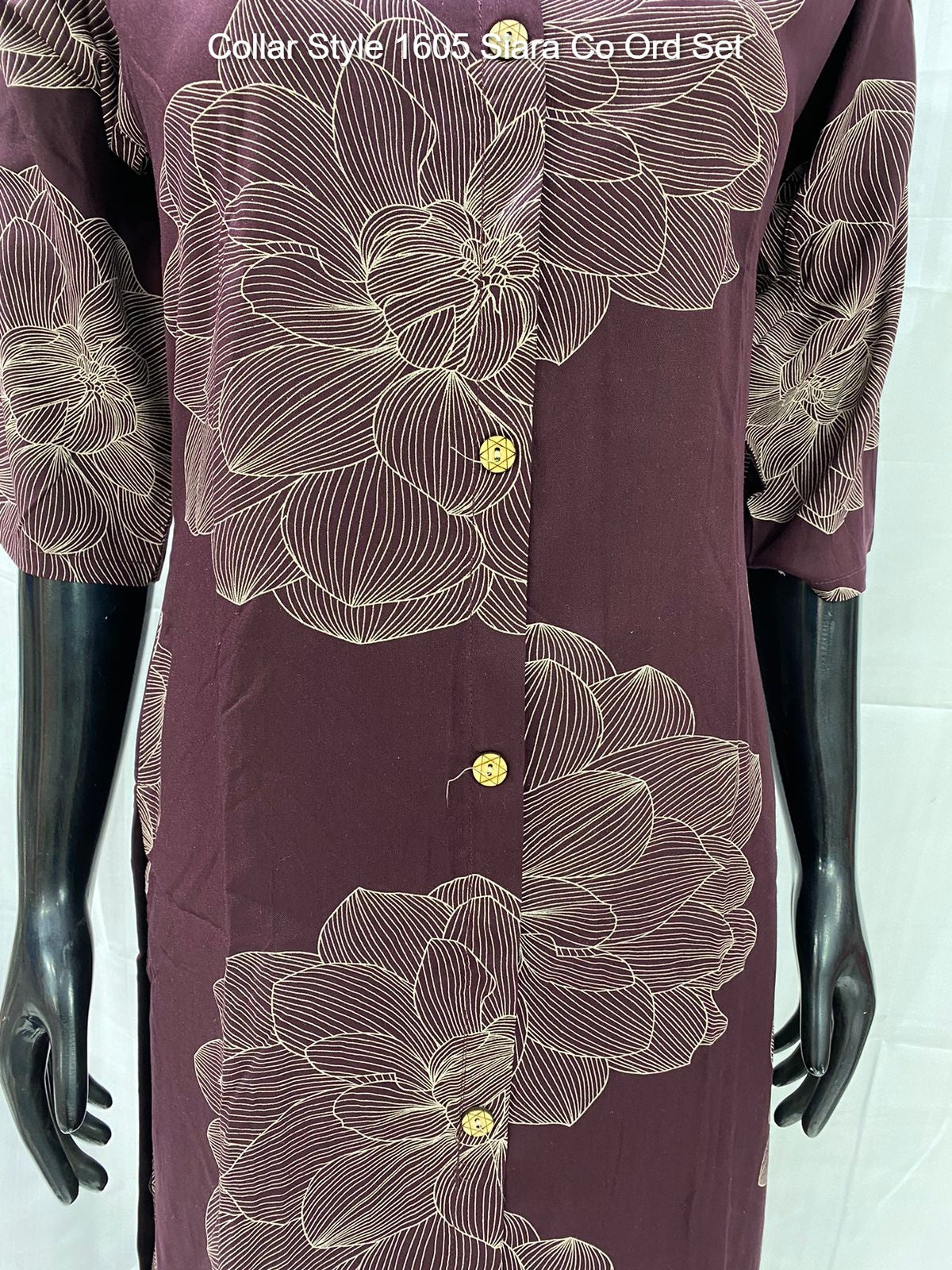 Collar Style 1605 Siara Rayon Cotton Co Ord Set Manufacturer India