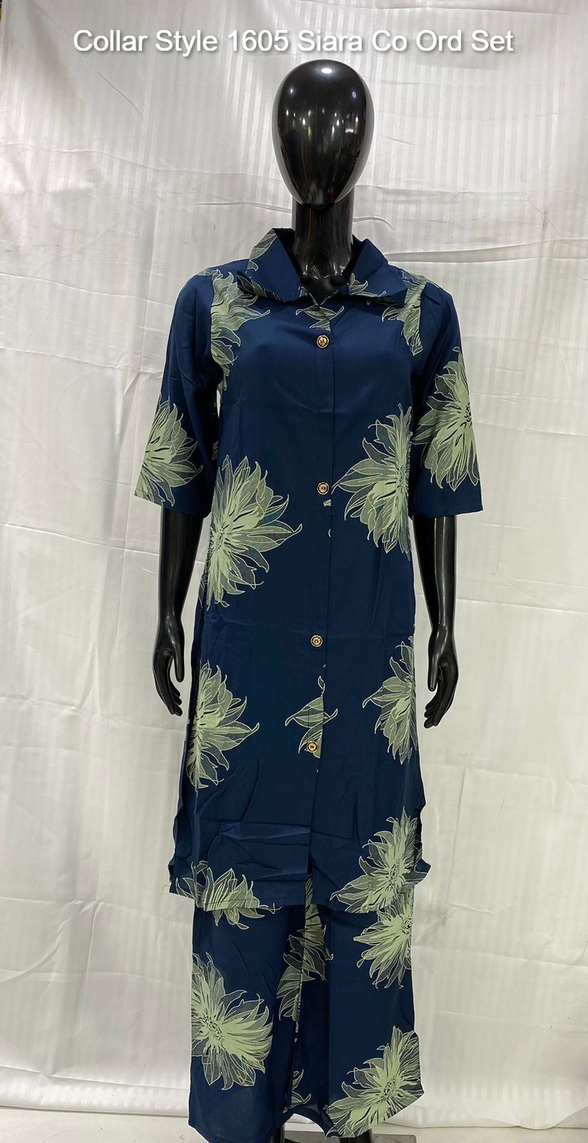 Collar Style 1605 Siara Rayon Cotton Co Ord Set Manufacturer India