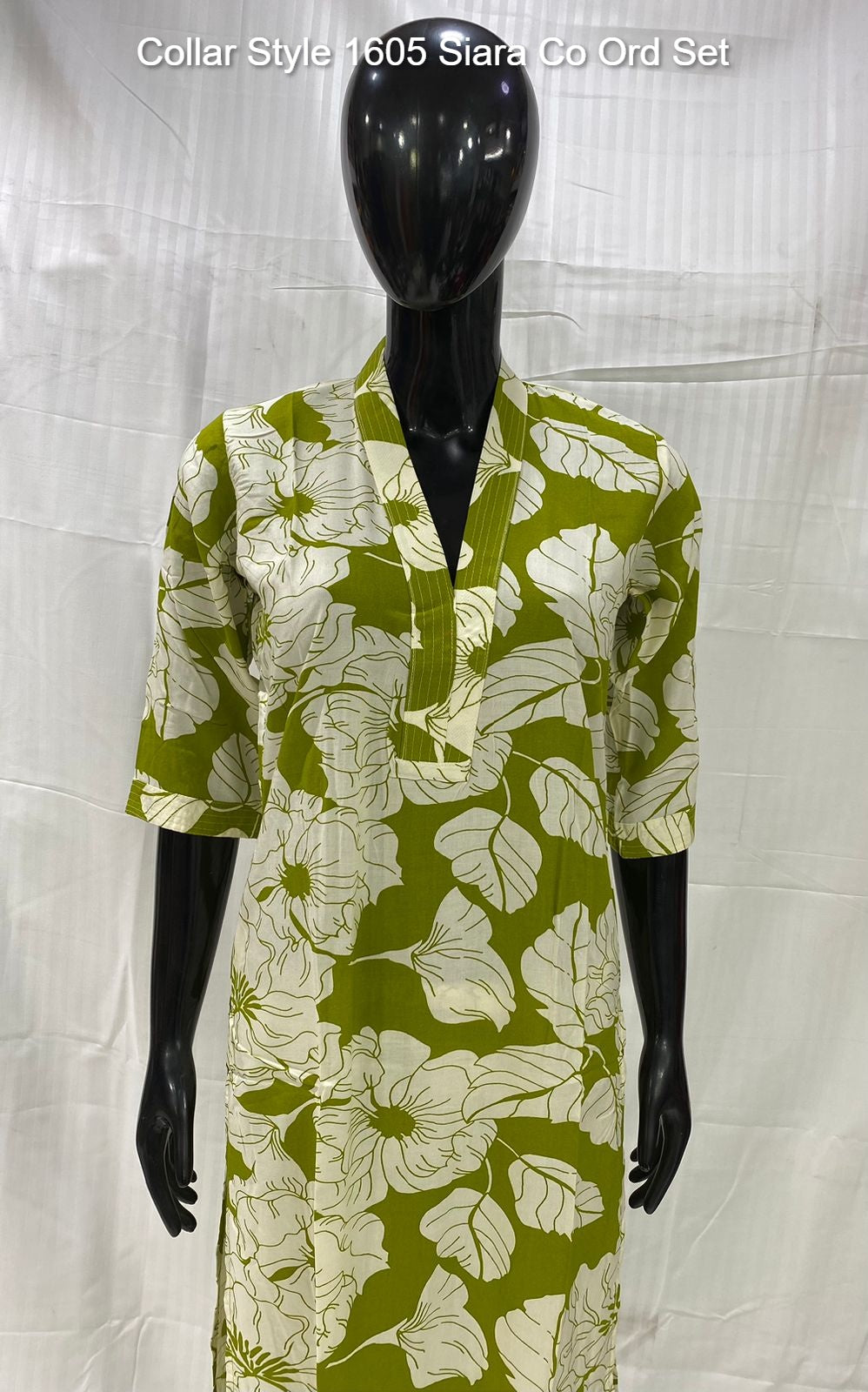 Collar Style 1605 Siara Rayon Cotton Co Ord Set Manufacturer India