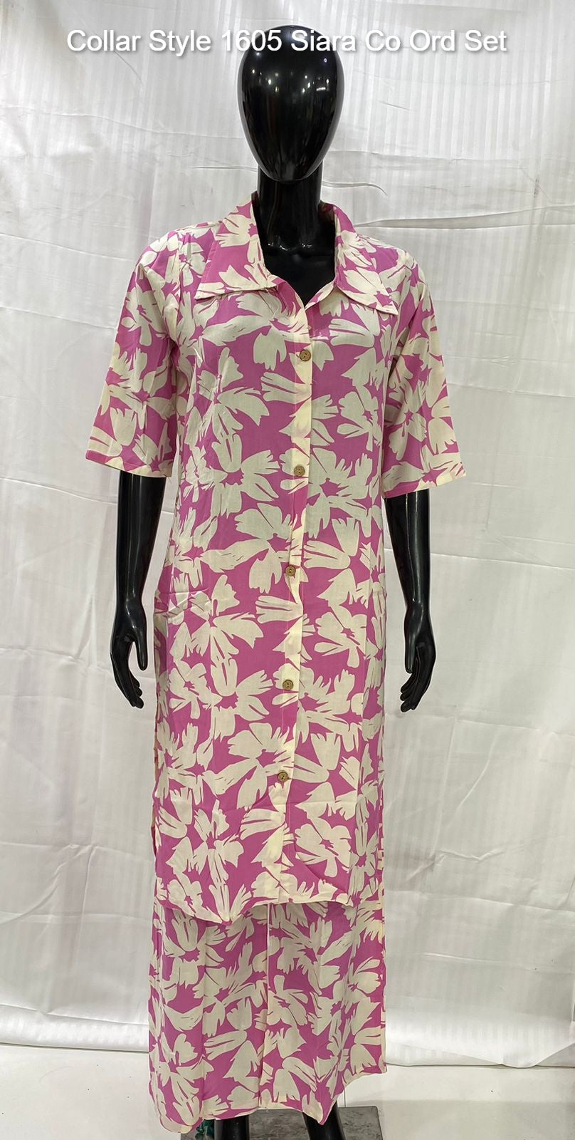 Collar Style 1605 Siara Rayon Cotton Co Ord Set Manufacturer India