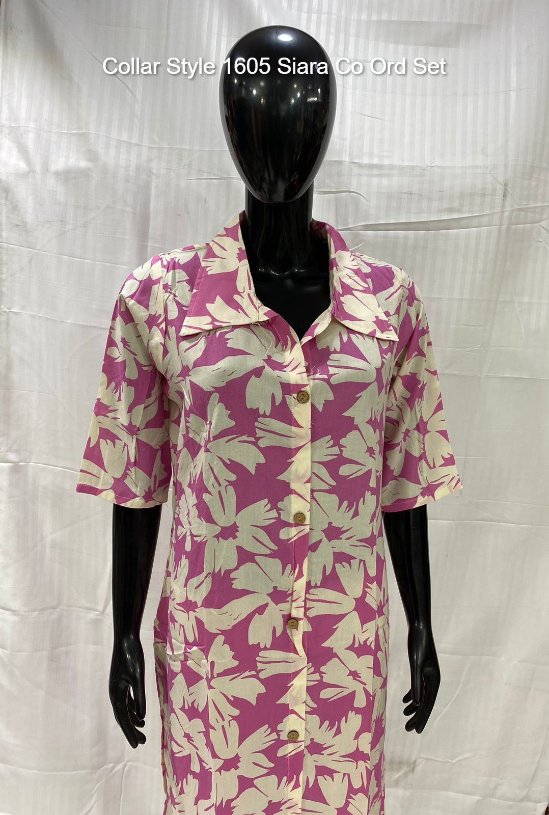 Collar Style 1605 Siara Rayon Cotton Co Ord Set Manufacturer India
