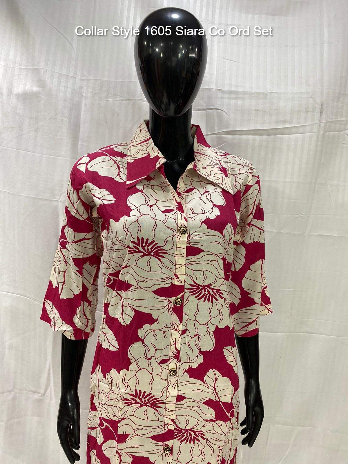 Collar Style 1605 Siara Rayon Cotton Co Ord Set Manufacturer India