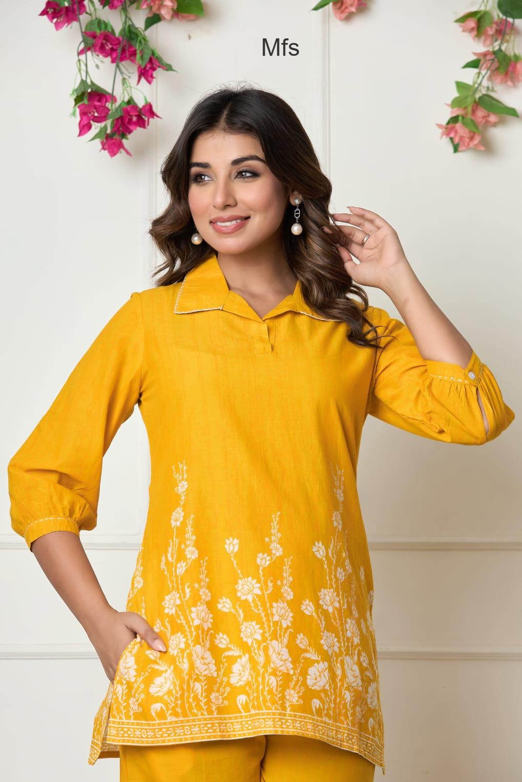 Collar Style 1606 Mfs Cotton Co Ord Set Manufacturer India