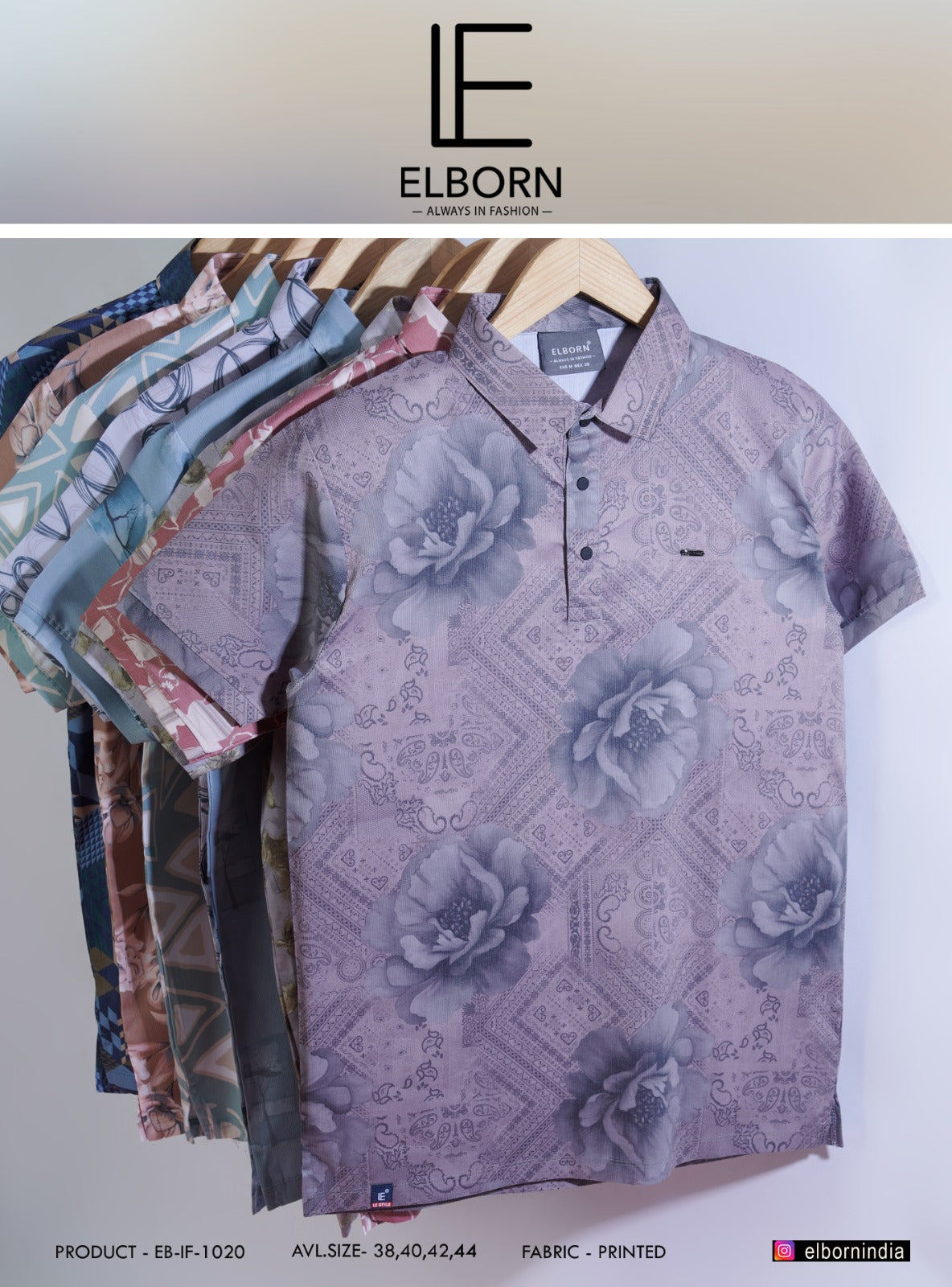 Collar Style Eb-If-1020 Elborn Imported Mens Tshirts Wholesaler