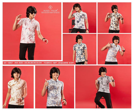 Collar Style Ht 1057 Hugo Tylor Aop Boys Tshirt Wholesaler Ahmedabad