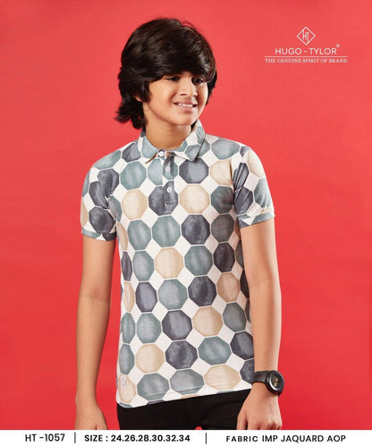 Collar Style Ht 1057 Hugo Tylor Aop Boys Tshirt Wholesaler Ahmedabad