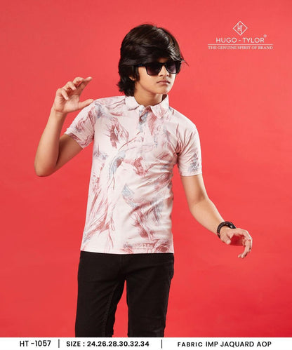 Collar Style Ht 1057 Hugo Tylor Aop Boys Tshirt Wholesaler Ahmedabad