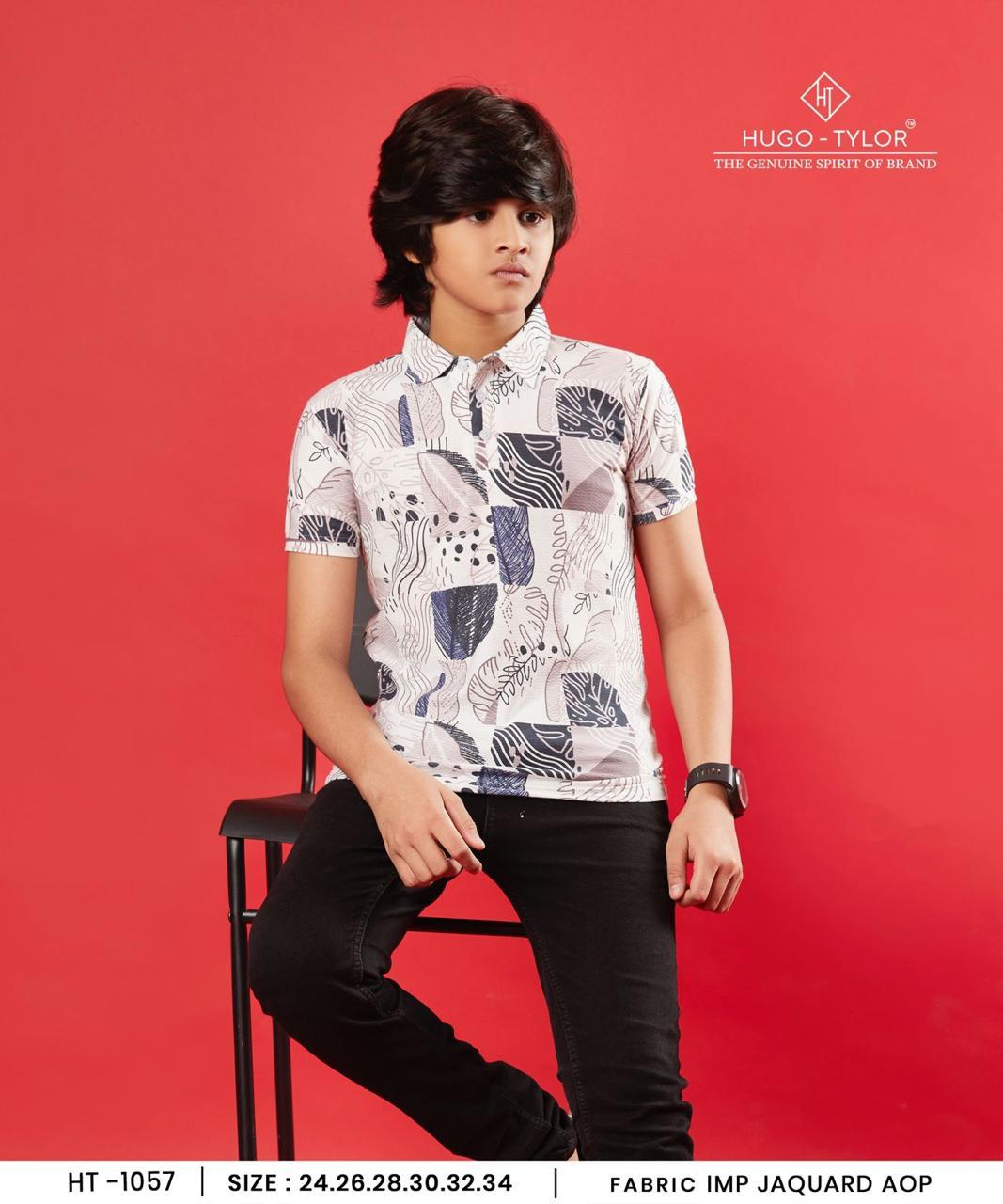 Collar Style Ht 1057 Hugo Tylor Aop Boys Tshirt Wholesaler Ahmedabad
