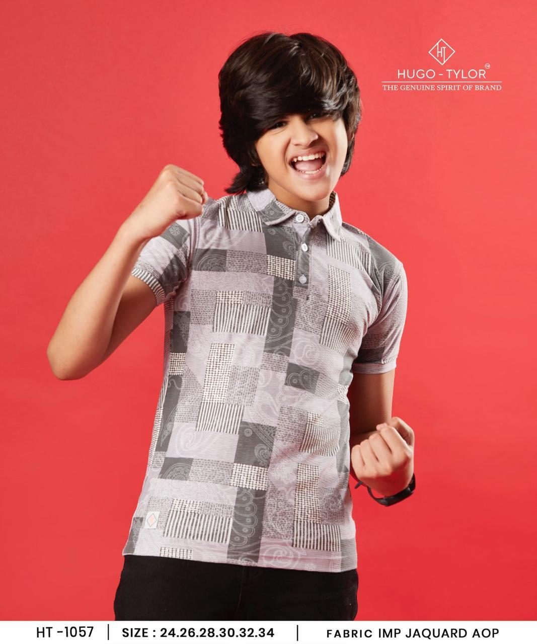 Collar Style Ht 1057 Hugo Tylor Aop Boys Tshirt Wholesaler Ahmedabad