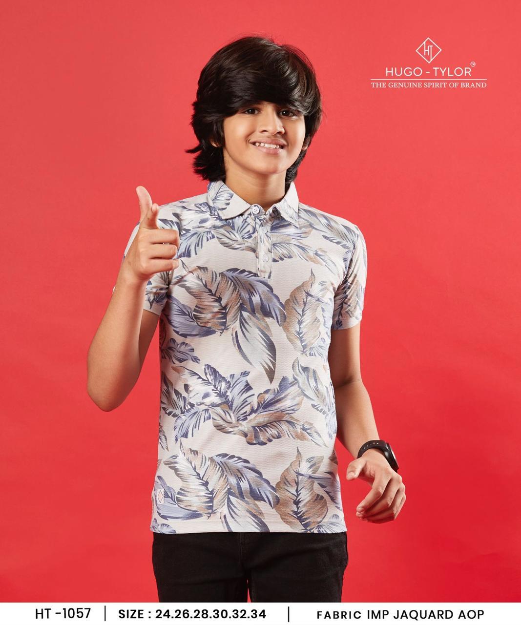Collar Style Ht 1057 Hugo Tylor Aop Boys Tshirt Wholesaler Ahmedabad