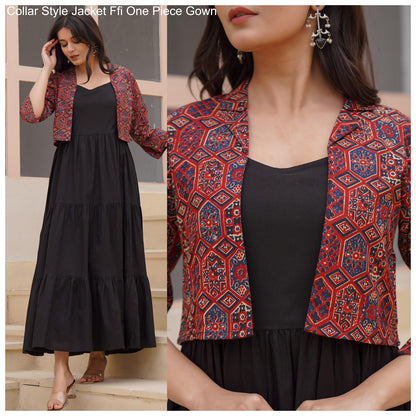 Collar Style Jacket Ffi Cambric One Piece Gown Wholesale Price