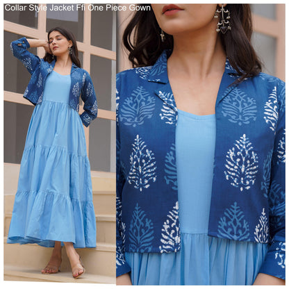 Collar Style Jacket Ffi Cambric One Piece Gown Wholesale Price