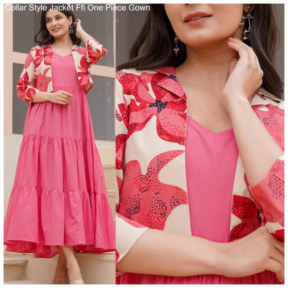 Collar Style Jacket Ffi Cambric One Piece Gown Wholesale Price