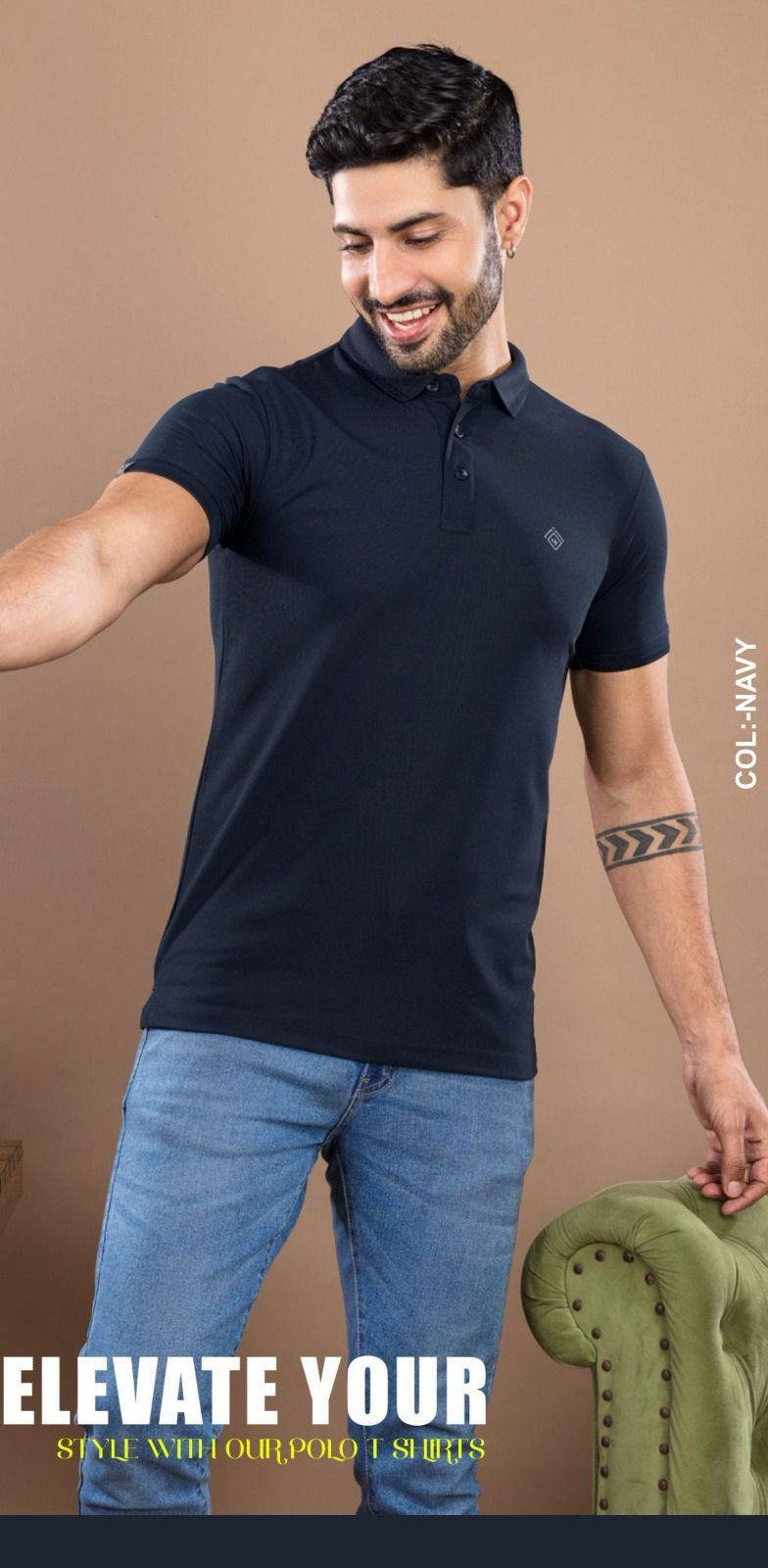Collar Style Lf 334 4 Four Squares Imported Mens Tshirts Wholesaler India