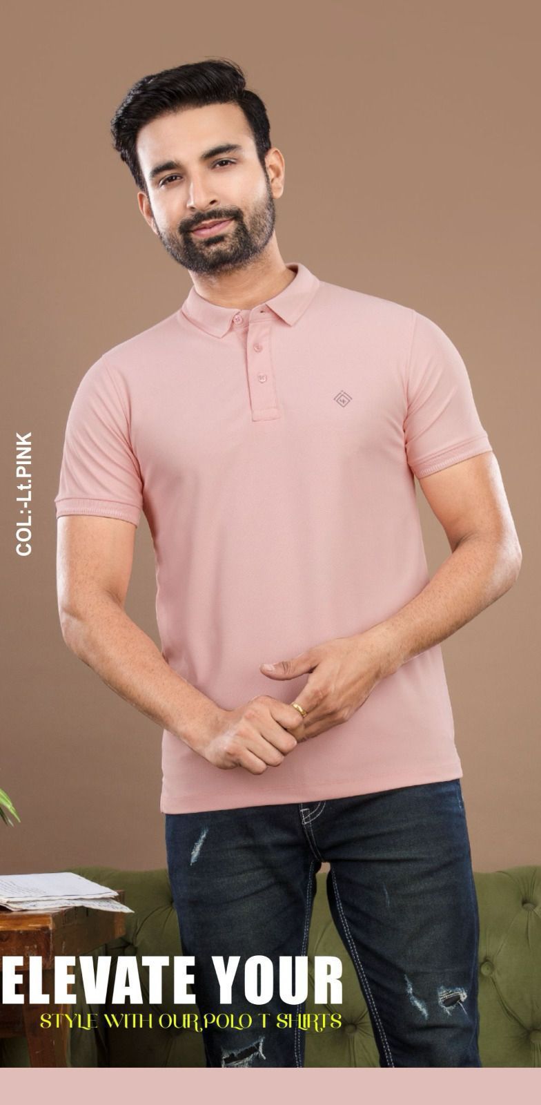 Collar Style Lf 334 4 Four Squares Imported Mens Tshirts Wholesaler India