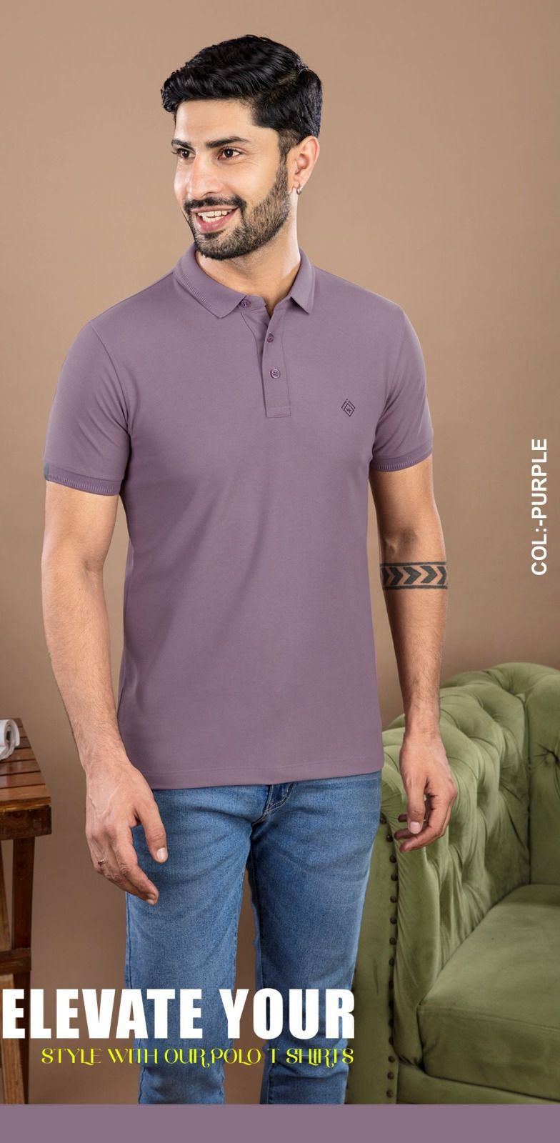 Collar Style Lf 334 4 Four Squares Imported Mens Tshirts Wholesaler India