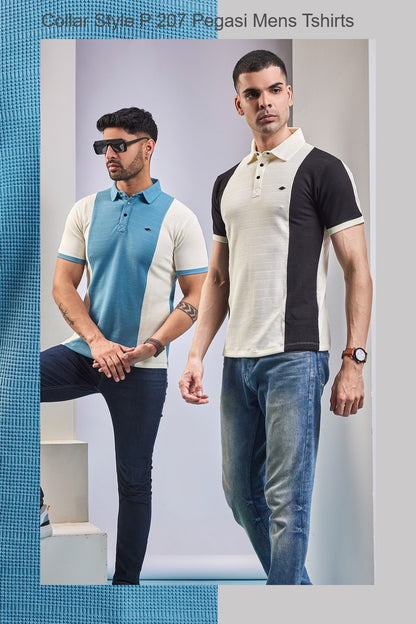 Collar Style P 207 Pegasi Knit Mens Tshirts Exporter Ahmedabad