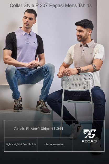 Collar Style P 207 Pegasi Knit Mens Tshirts Exporter Ahmedabad