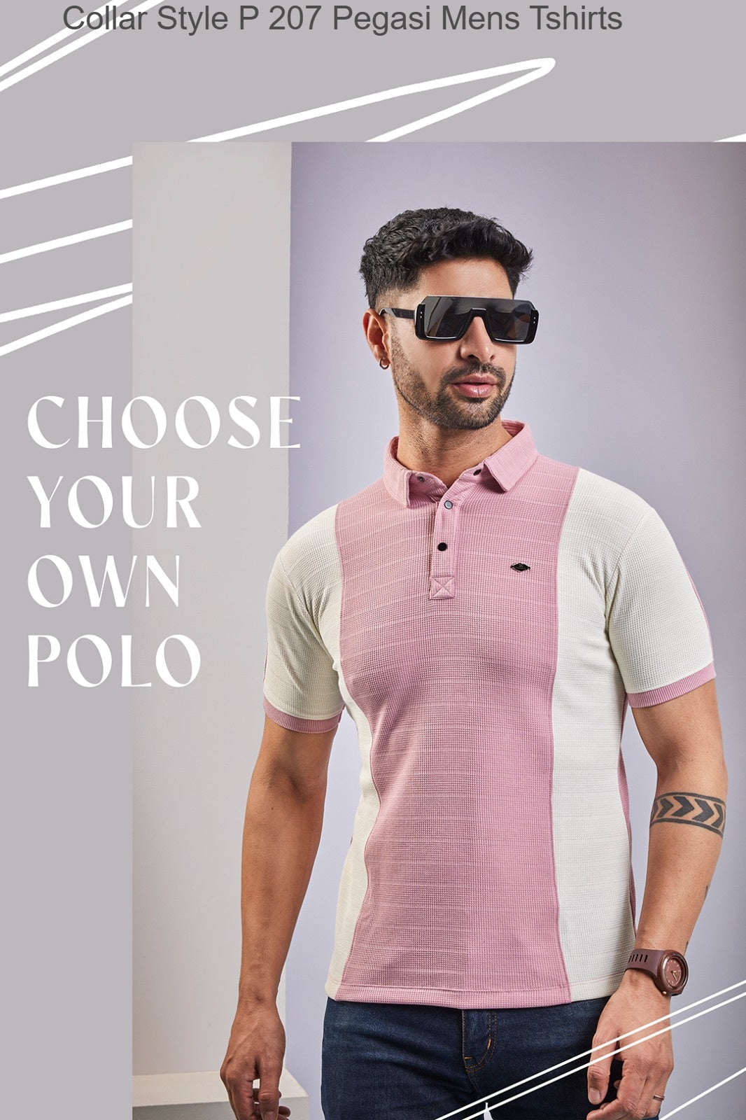 Collar Style P 207 Pegasi Knit Mens Tshirts Exporter Ahmedabad