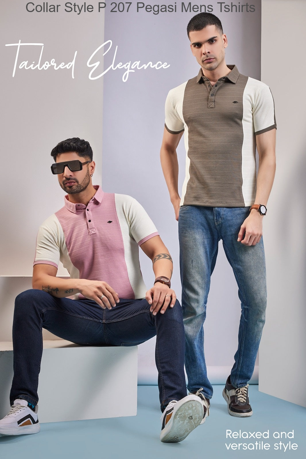 Collar Style P 207 Pegasi Knit Mens Tshirts Exporter Ahmedabad