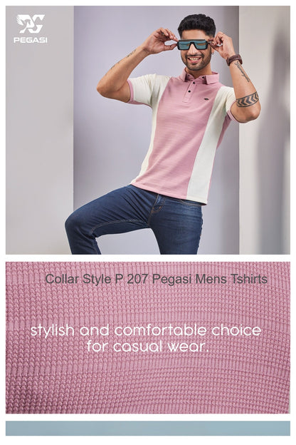 Collar Style P 207 Pegasi Knit Mens Tshirts Exporter Ahmedabad