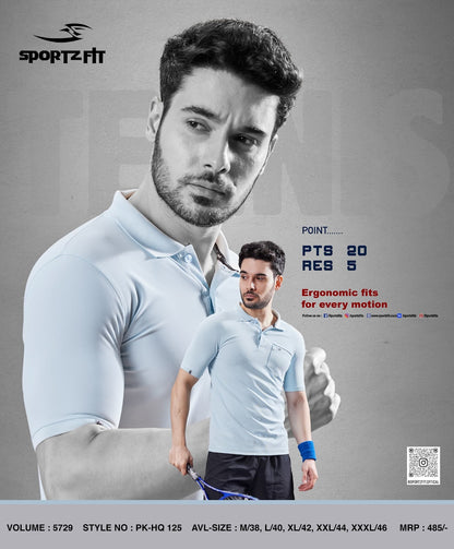 Collar Style Vol 5729 Sportz Fit Pk Mens Tshirts Manufacturer India