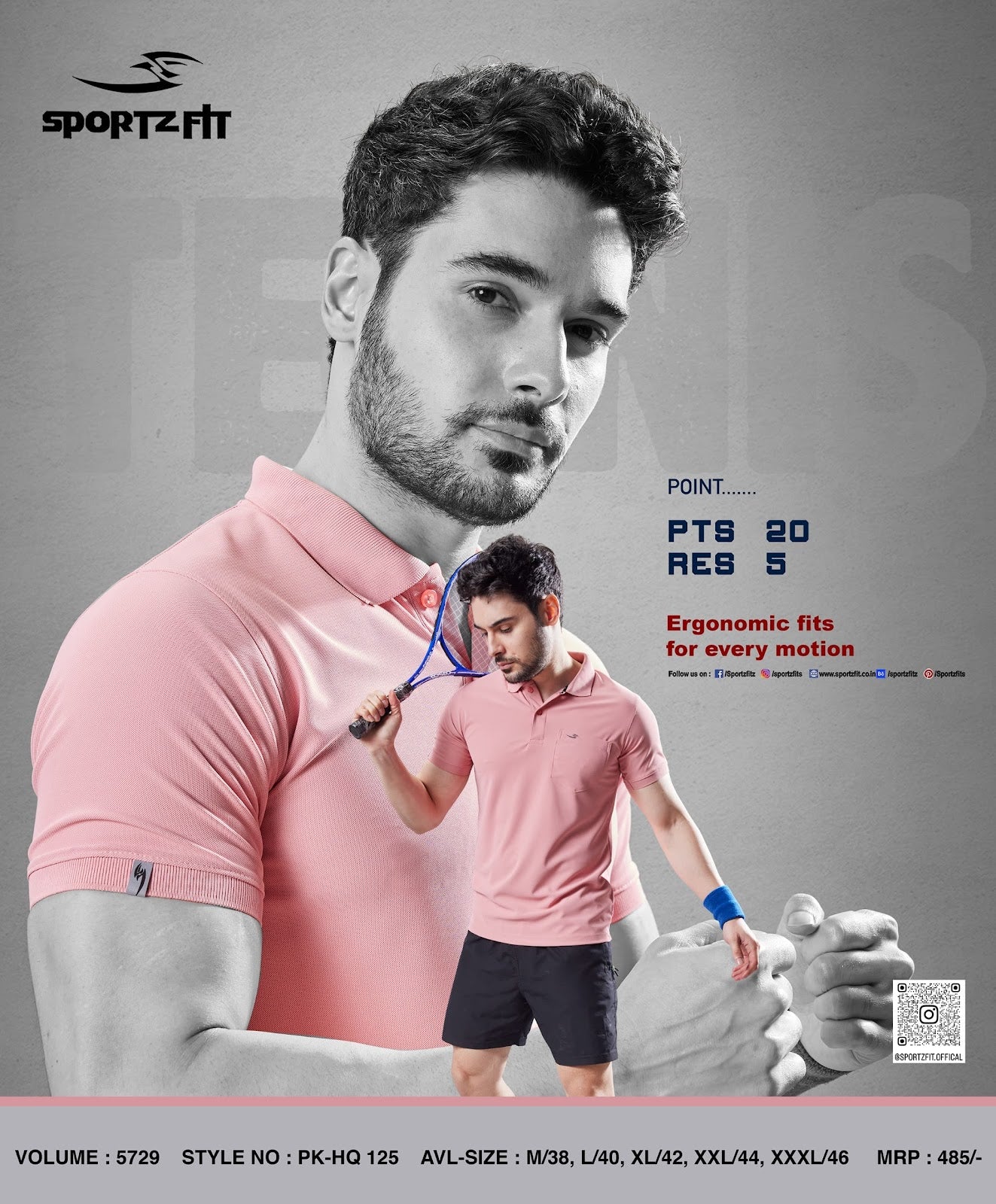 Collar Style Vol 5729 Sportz Fit Pk Mens Tshirts Manufacturer India