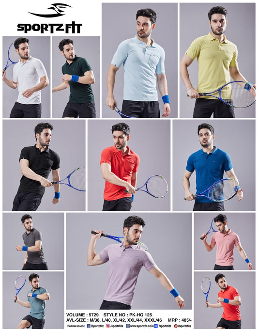 Collar Style Vol 5729 Sportz Fit Pk Mens Tshirts Manufacturer India