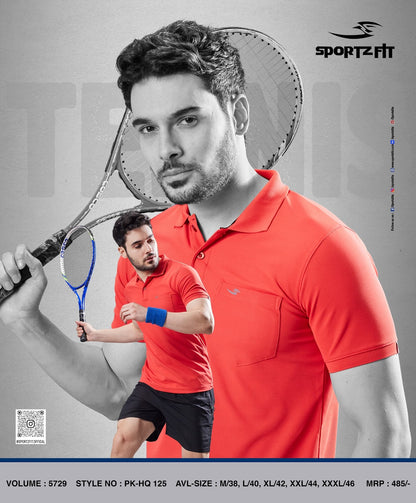 Collar Style Vol 5729 Sportz Fit Pk Mens Tshirts Manufacturer India