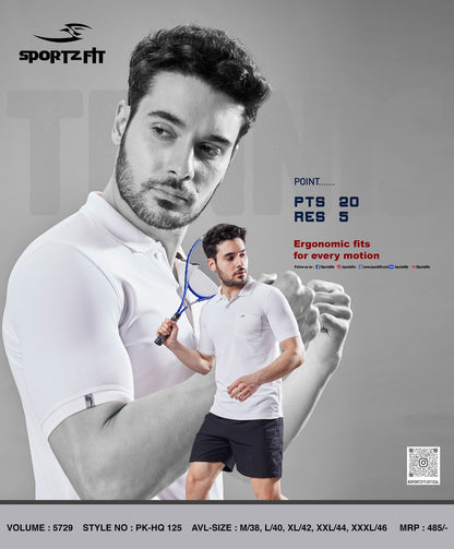 Collar Style Vol 5729 Sportz Fit Pk Mens Tshirts Manufacturer India