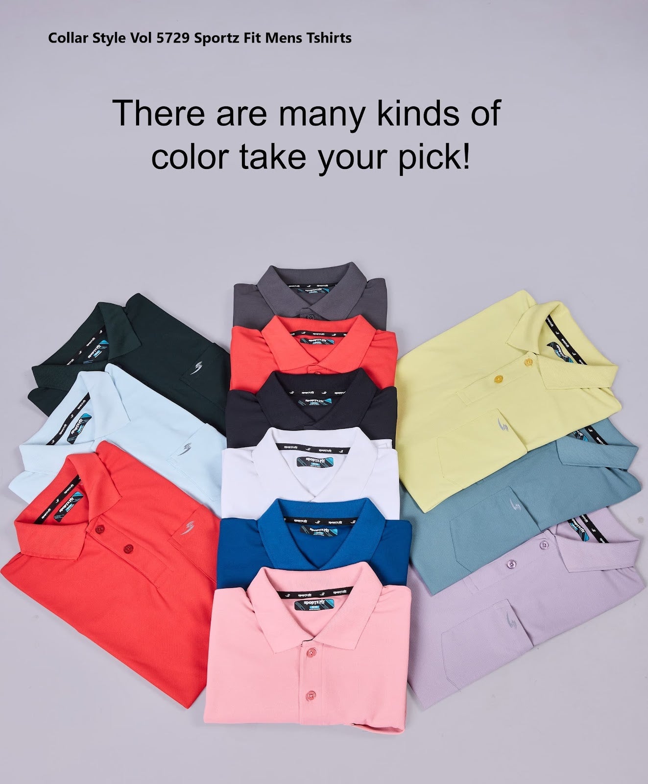 Collar Style Vol 5729 Sportz Fit Pk Mens Tshirts Manufacturer India