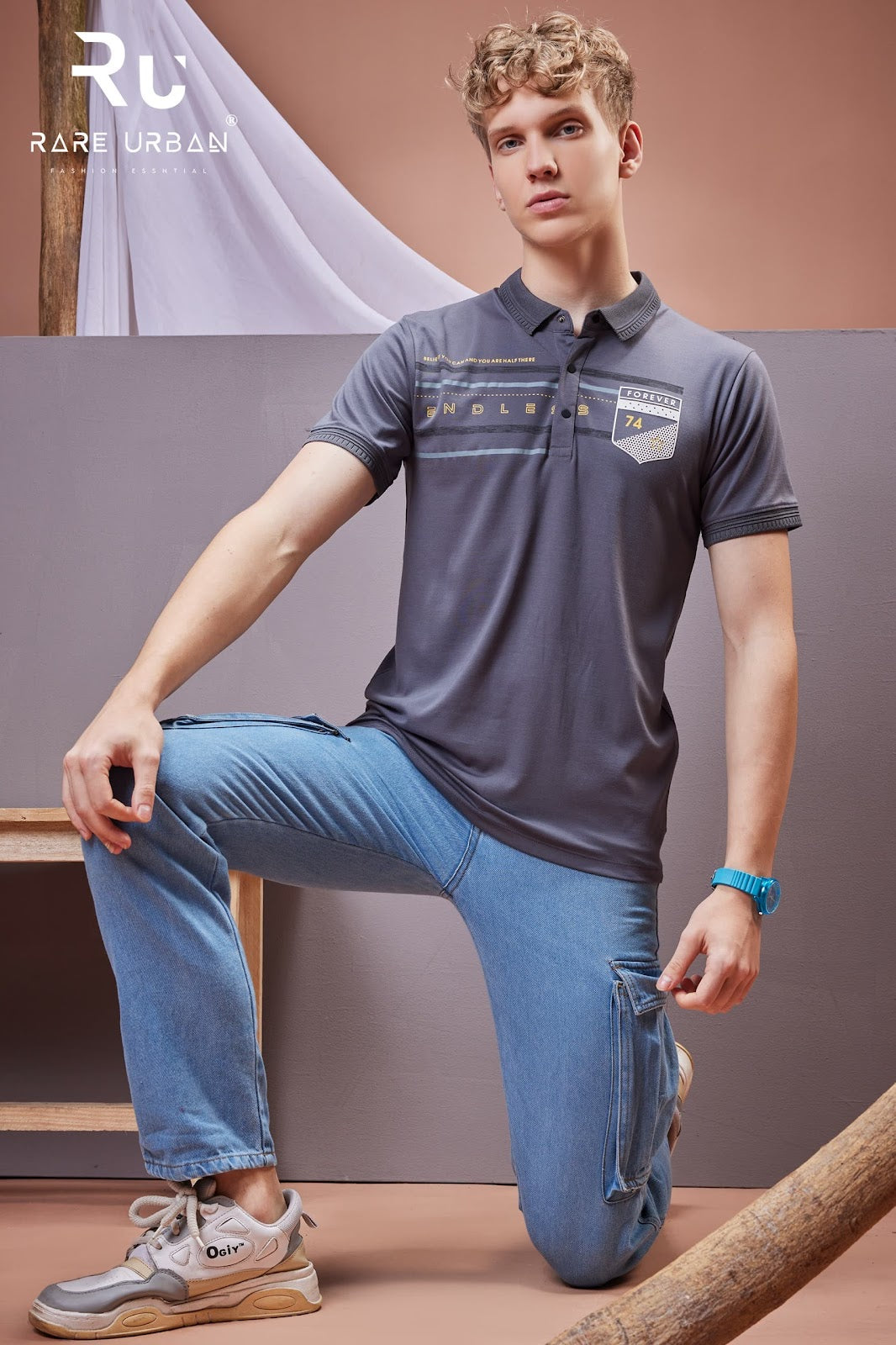 Collar Style Vol 5736 A Rare Urban Tencil Lycra Mens Tshirts Wholesaler Ahmedabad